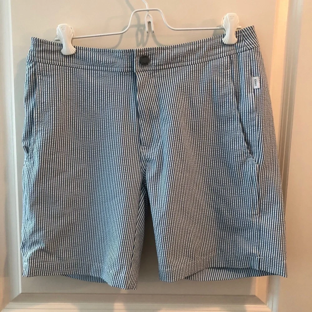 Onia Striped Calder Swim Trunk